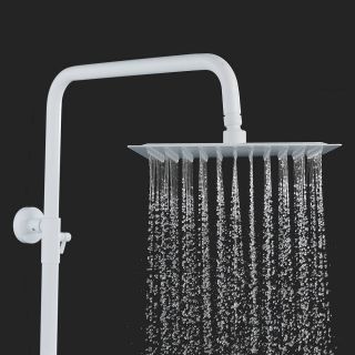 Душевая стойка с термостатом Shevanik S3096C белый